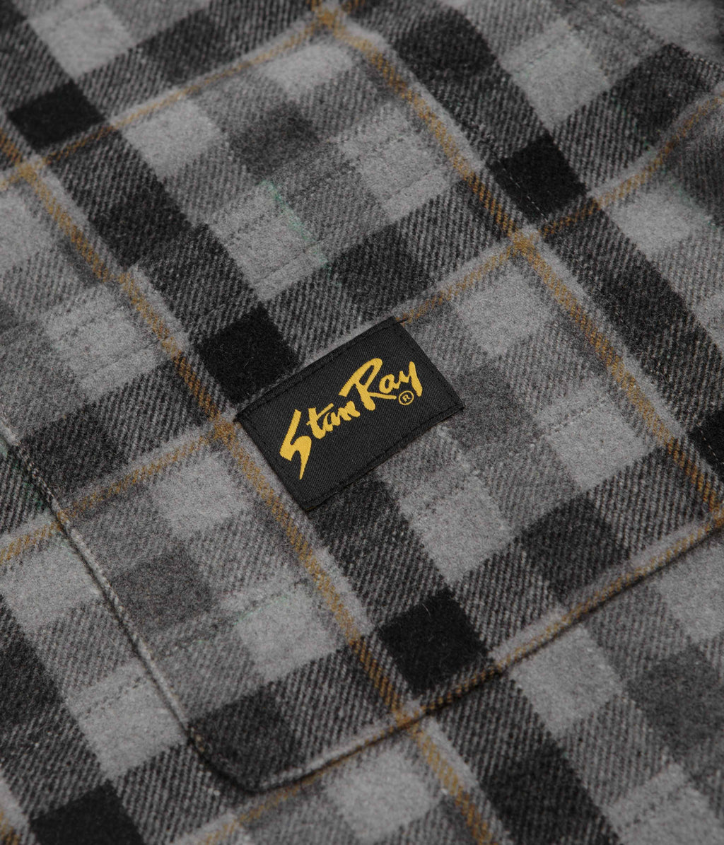 Stan Ray Zip Shirt - Charcoal Plaid
