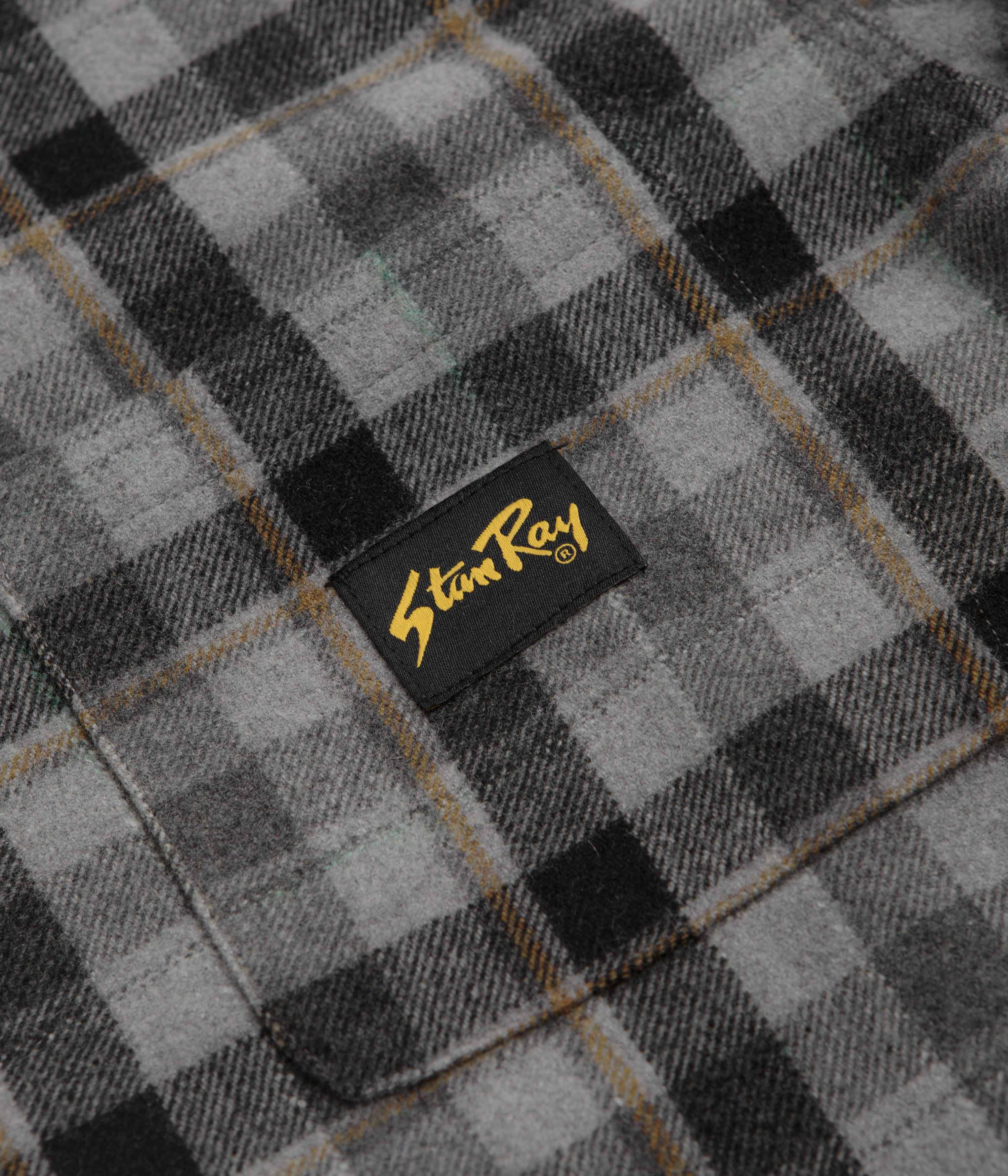 Stan Ray Zip Shirt - Charcoal Plaid