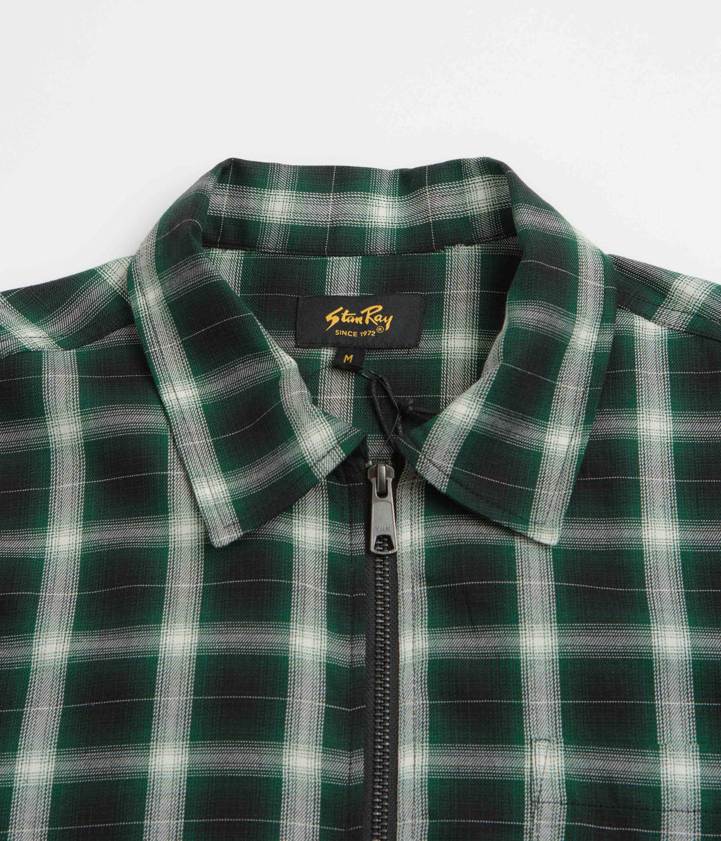 Stan Ray Zip Shirt - Green Check
