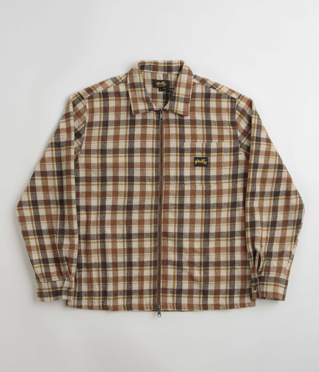 Stan Ray Zip Shirt - Tan Plaid