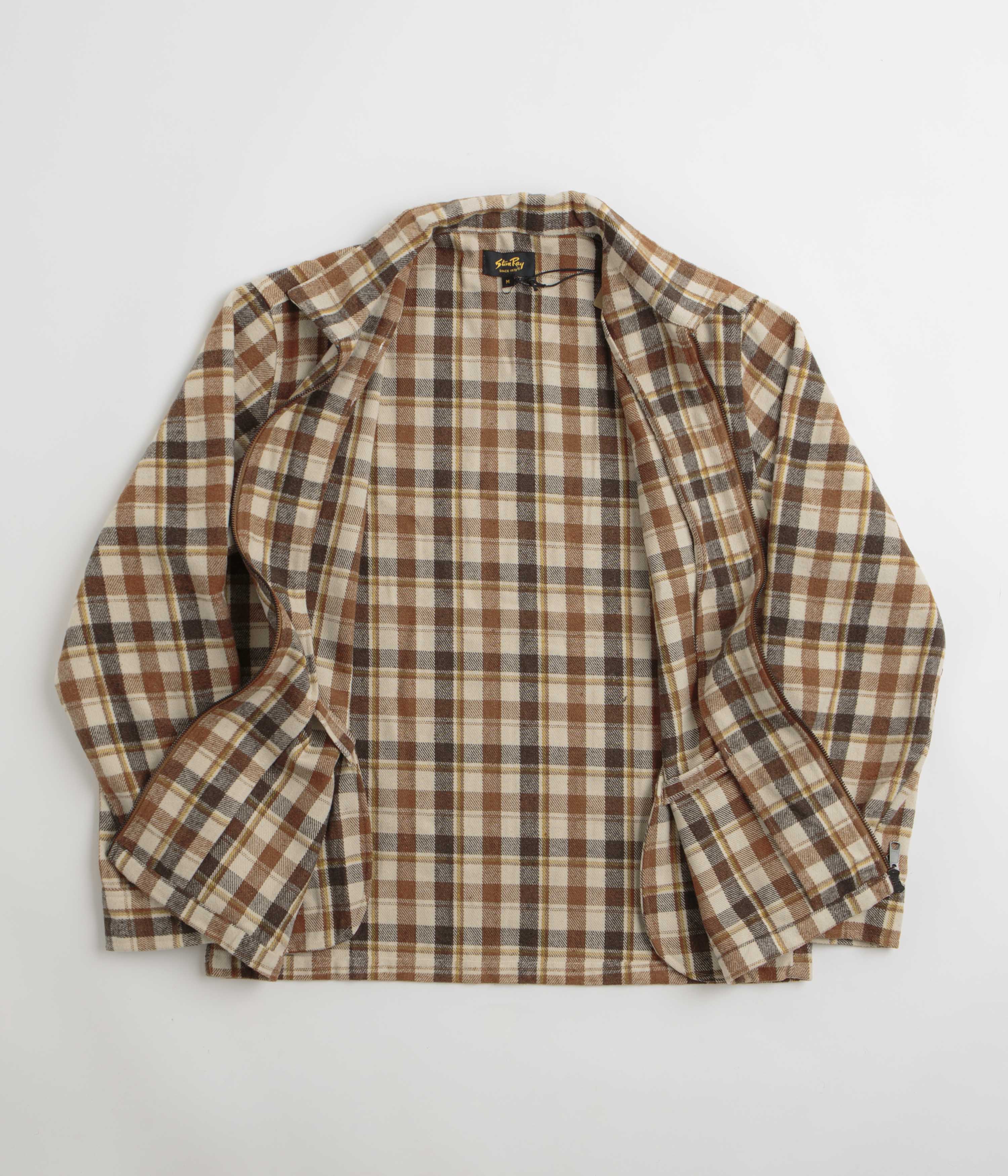 Stan Ray Zip Shirt - Tan Plaid