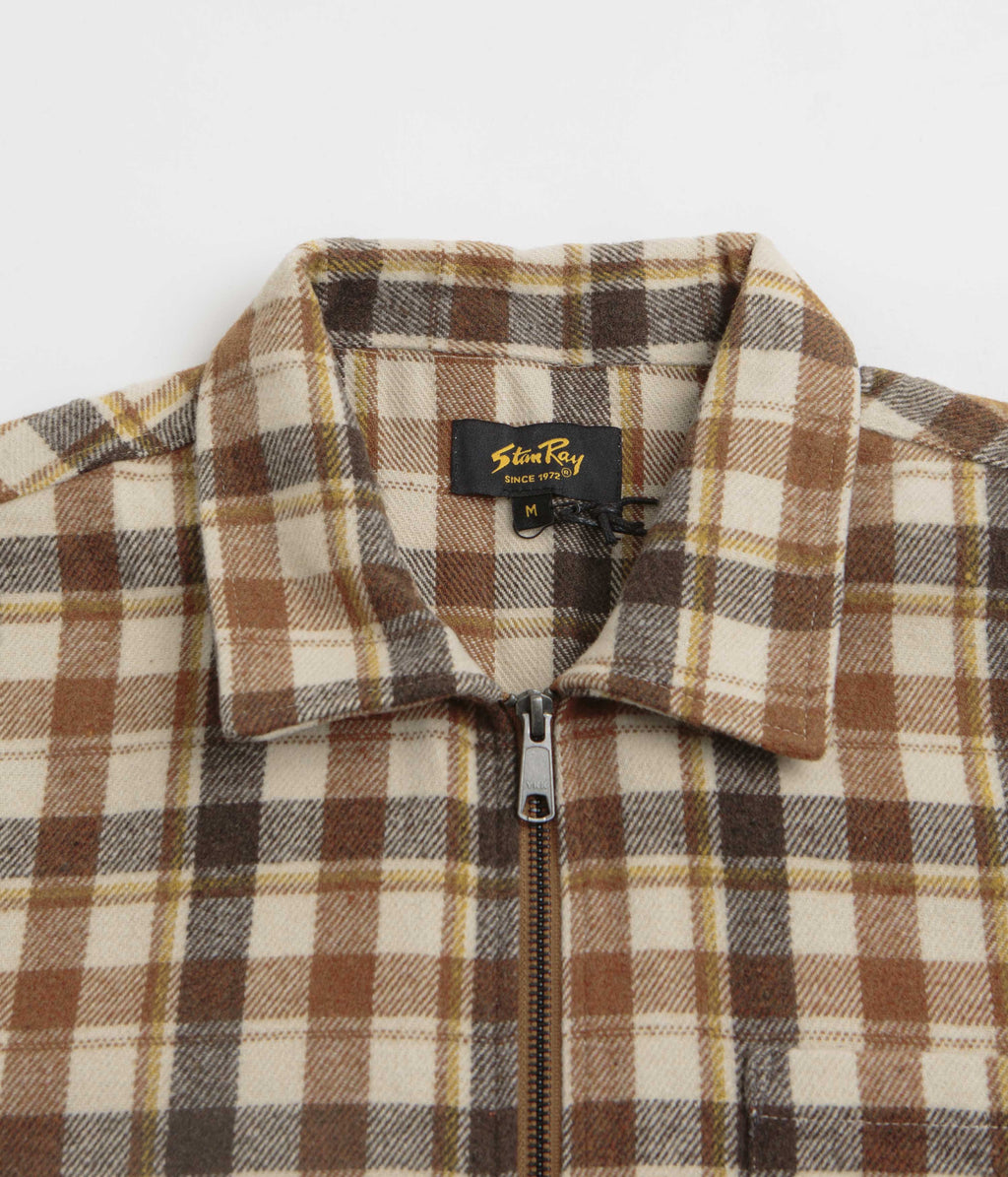 Stan Ray Zip Shirt - Tan Plaid