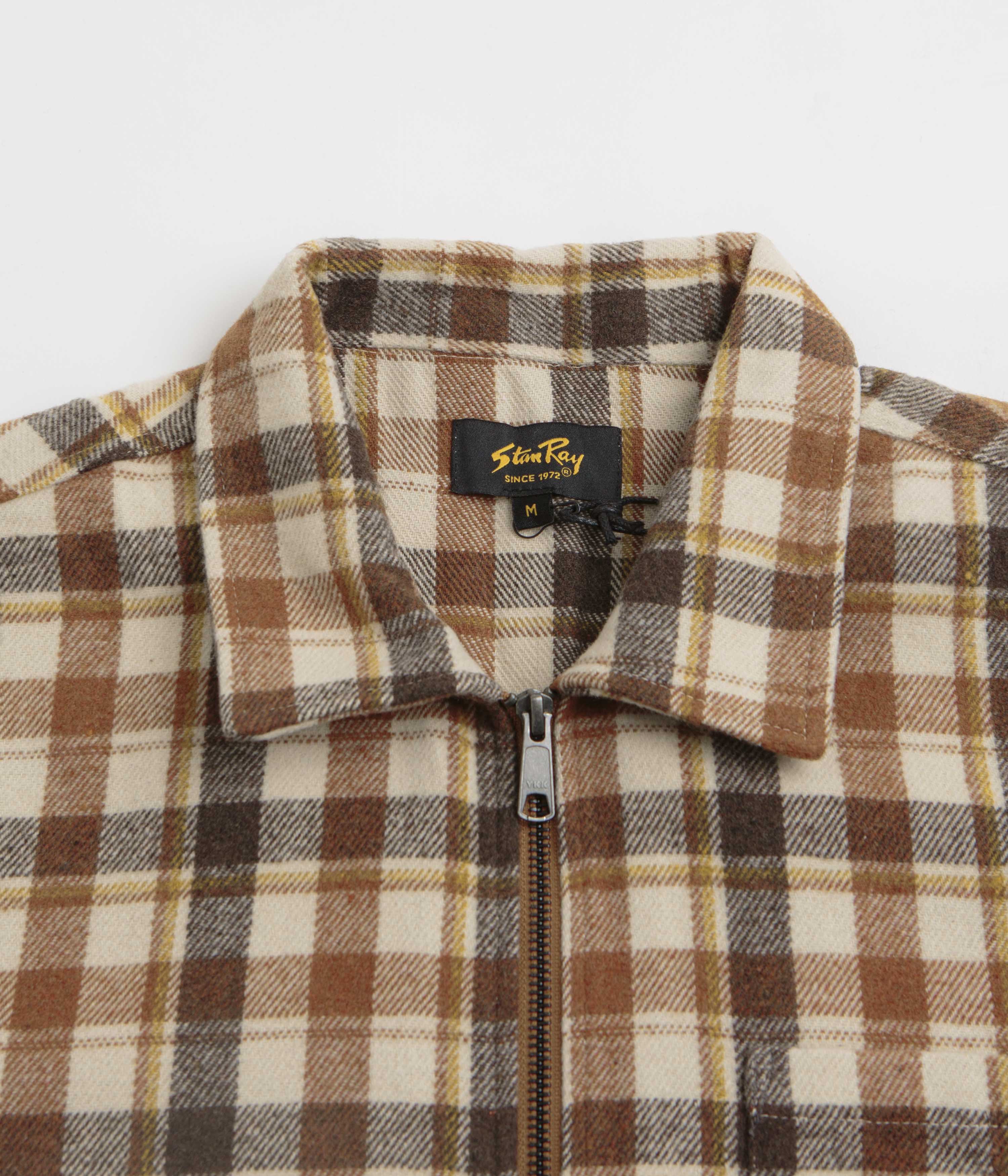 Stan Ray Zip Shirt - Tan Plaid