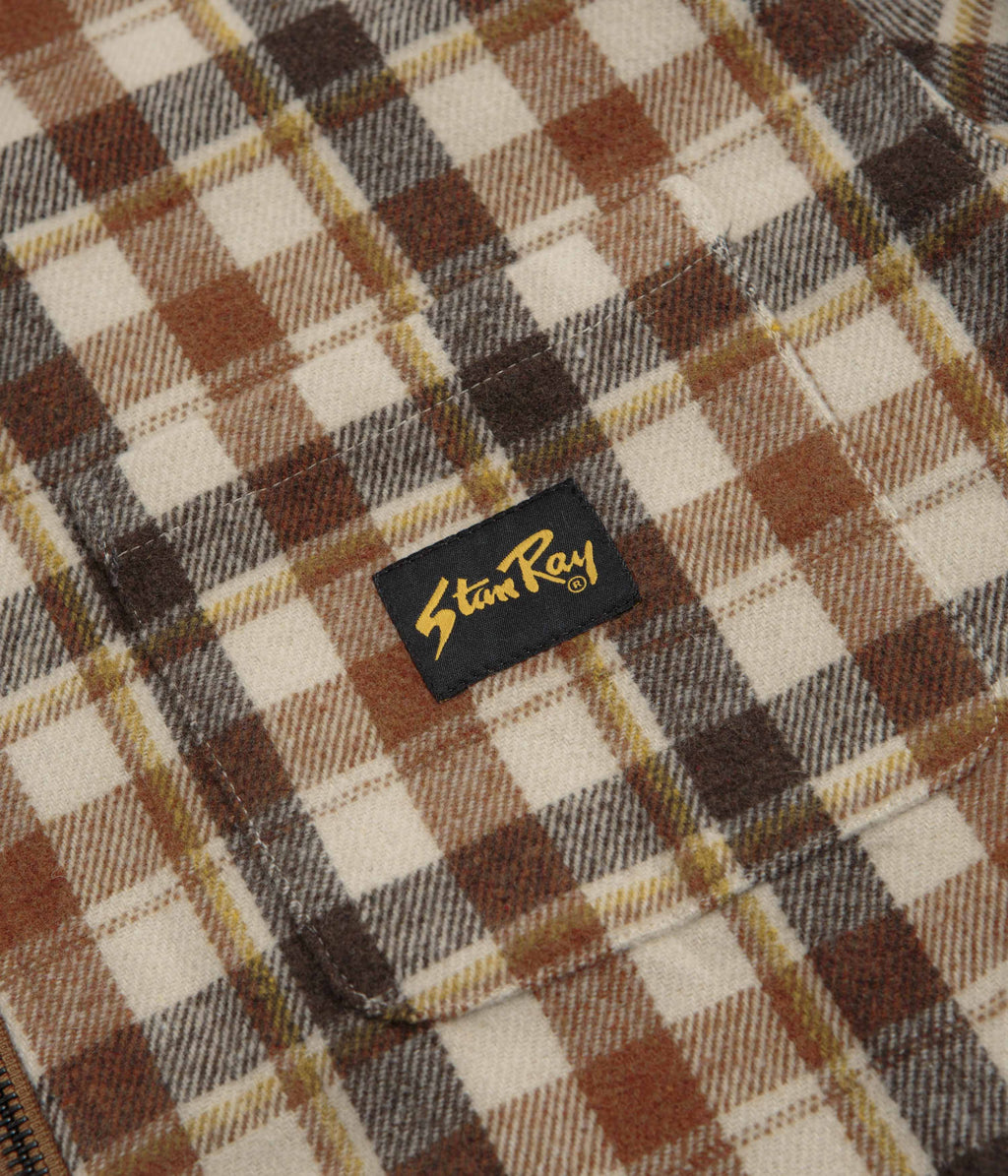 Stan Ray Zip Shirt - Tan Plaid