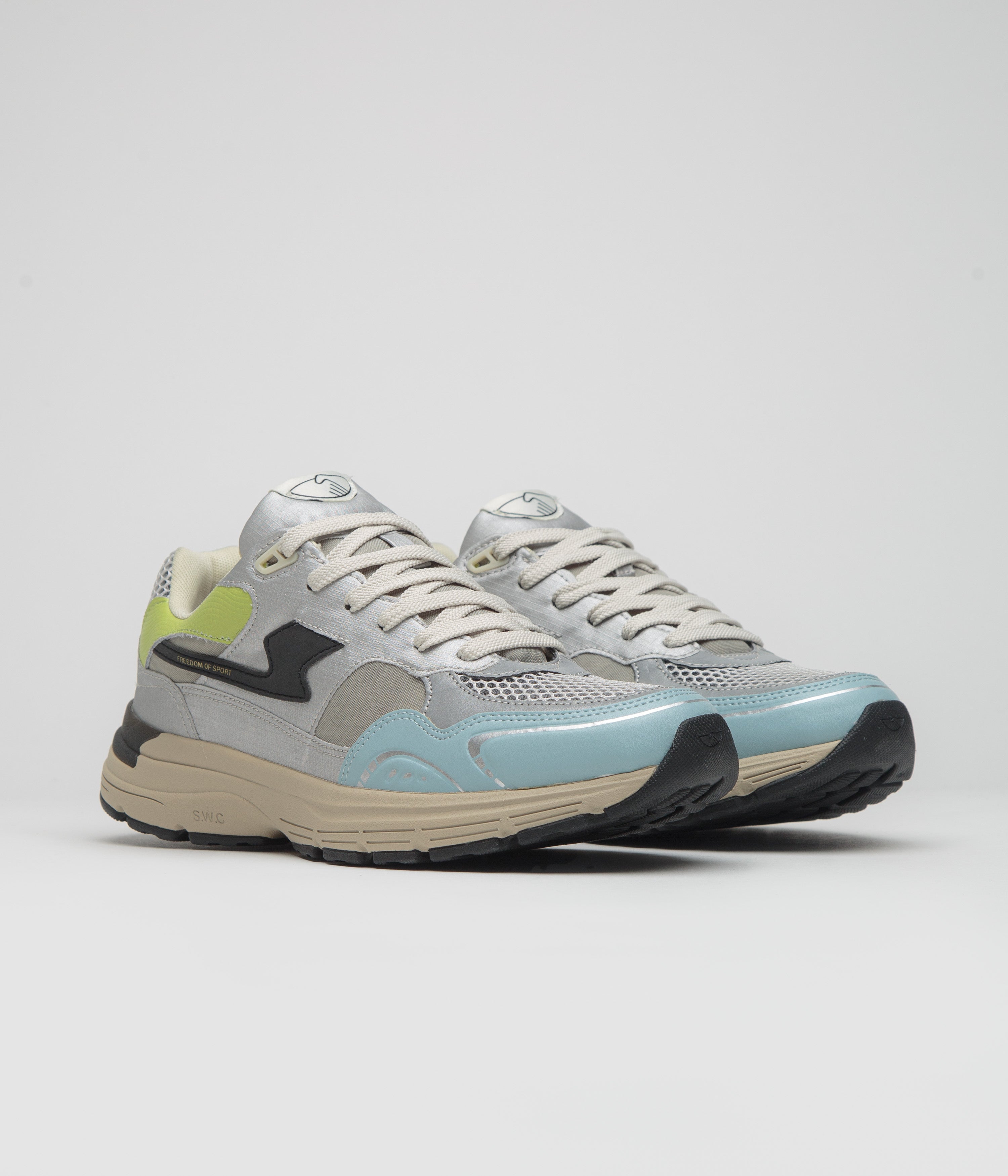 Stepney Workers Club Amiel S-Strike Tech Mix Shoes - Silver / Blue