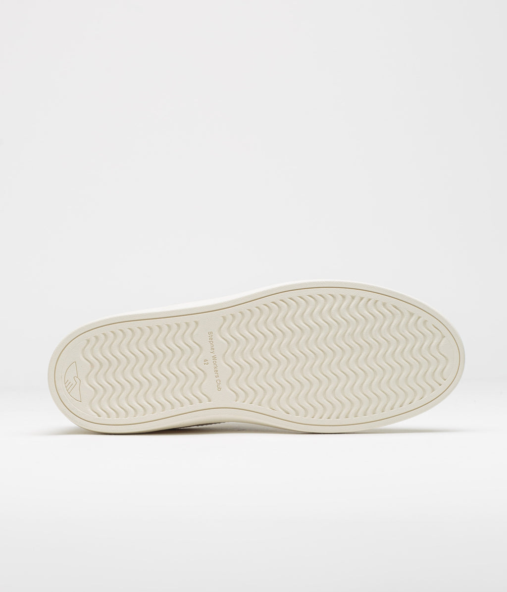 Stepney Workers Club Surma S-Strike Canvas Shoes - Ecru / White