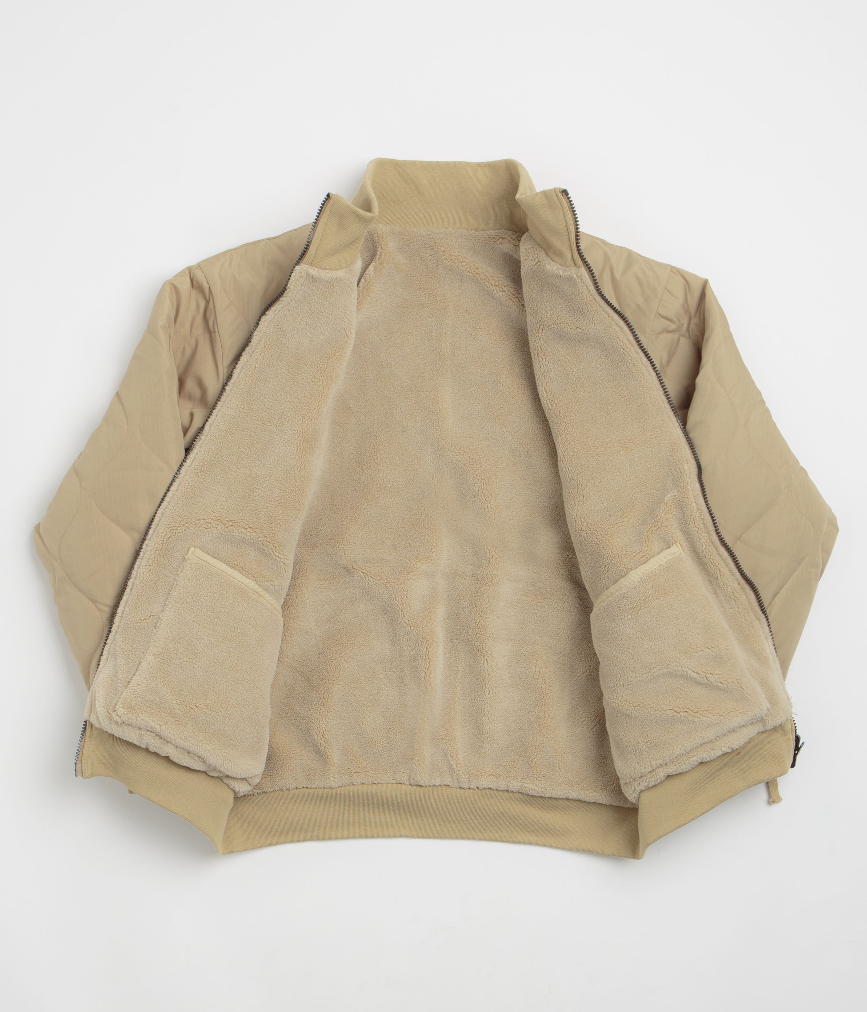 Taion Military Reversible Hi Neck Down Jacket - Coyote / Beige