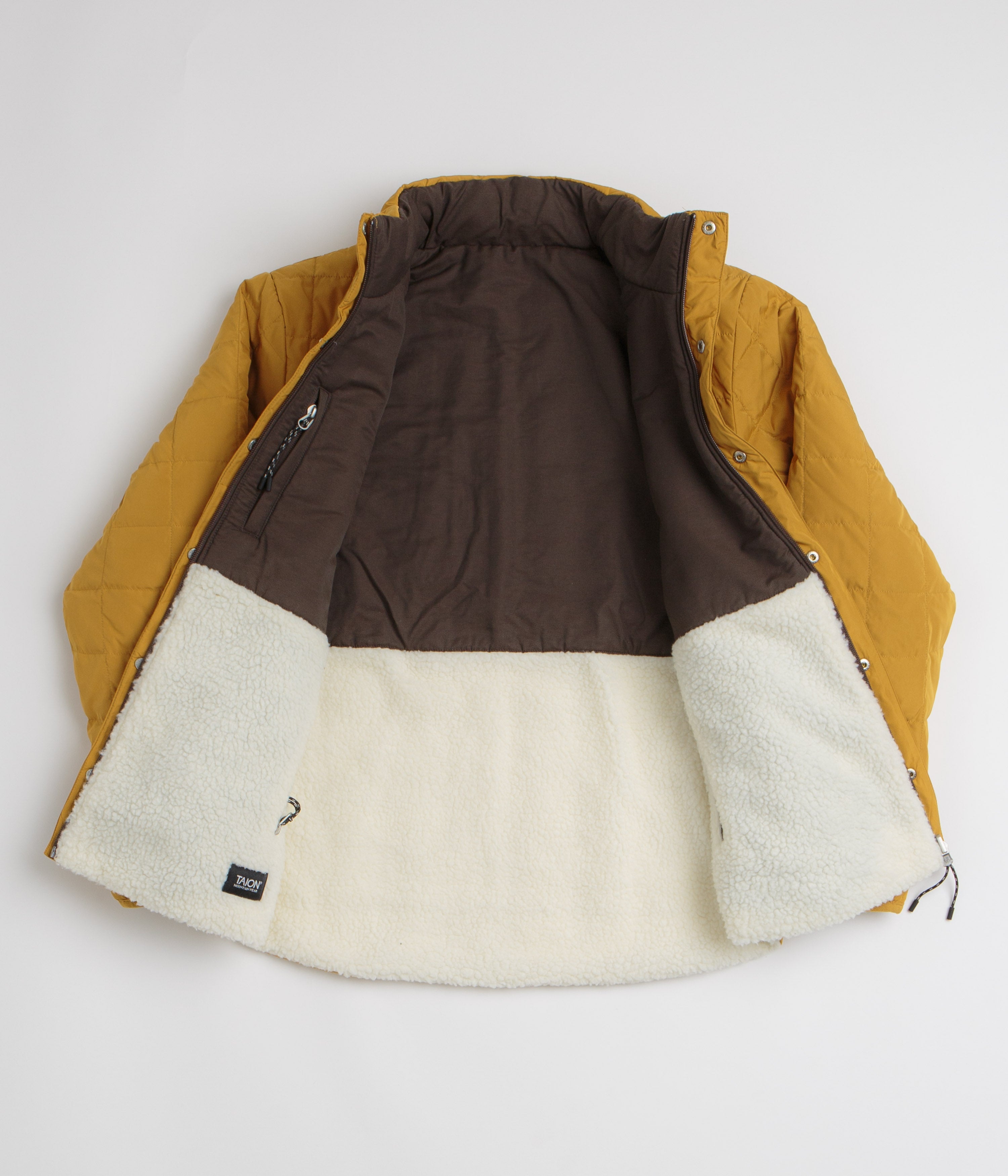 Taion Reversible Down Jacket - Camel / Dark Chocolate / Ivory