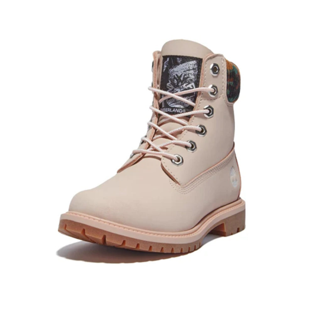 Women's Timberland Heritage 6 In Boot LT Pink Nubuck W Camo (TB0A2M8P 662)