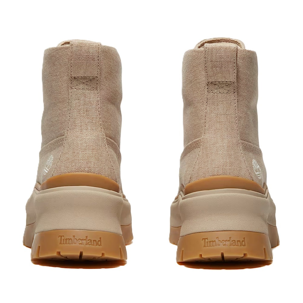 Women's Timberland Roxie Lane Mid Lace Boot Light Beige Canvas (TB0A2R1A ER1)