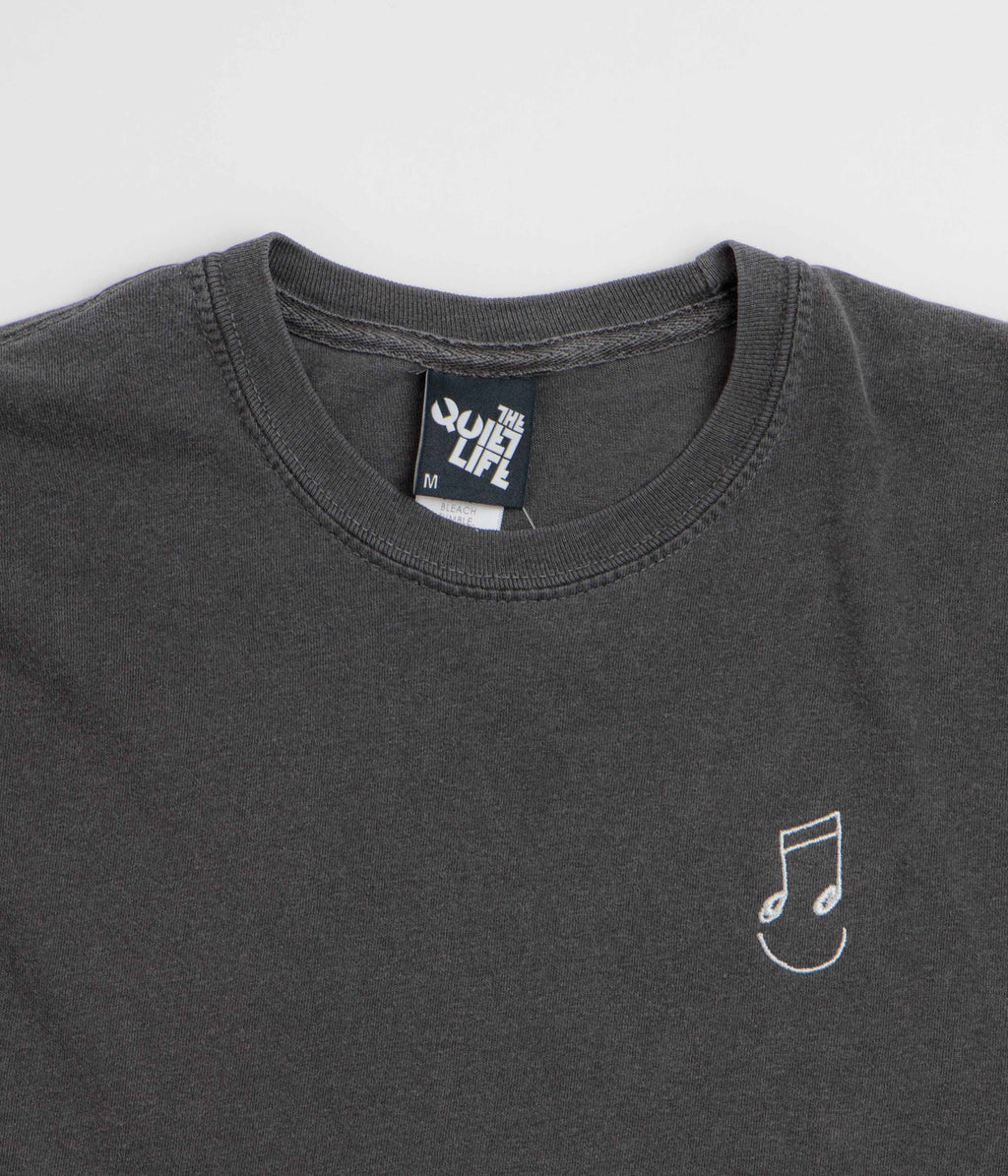 The Quiet Life Music Man Pigment Dye T-Shirt - Pepper Black