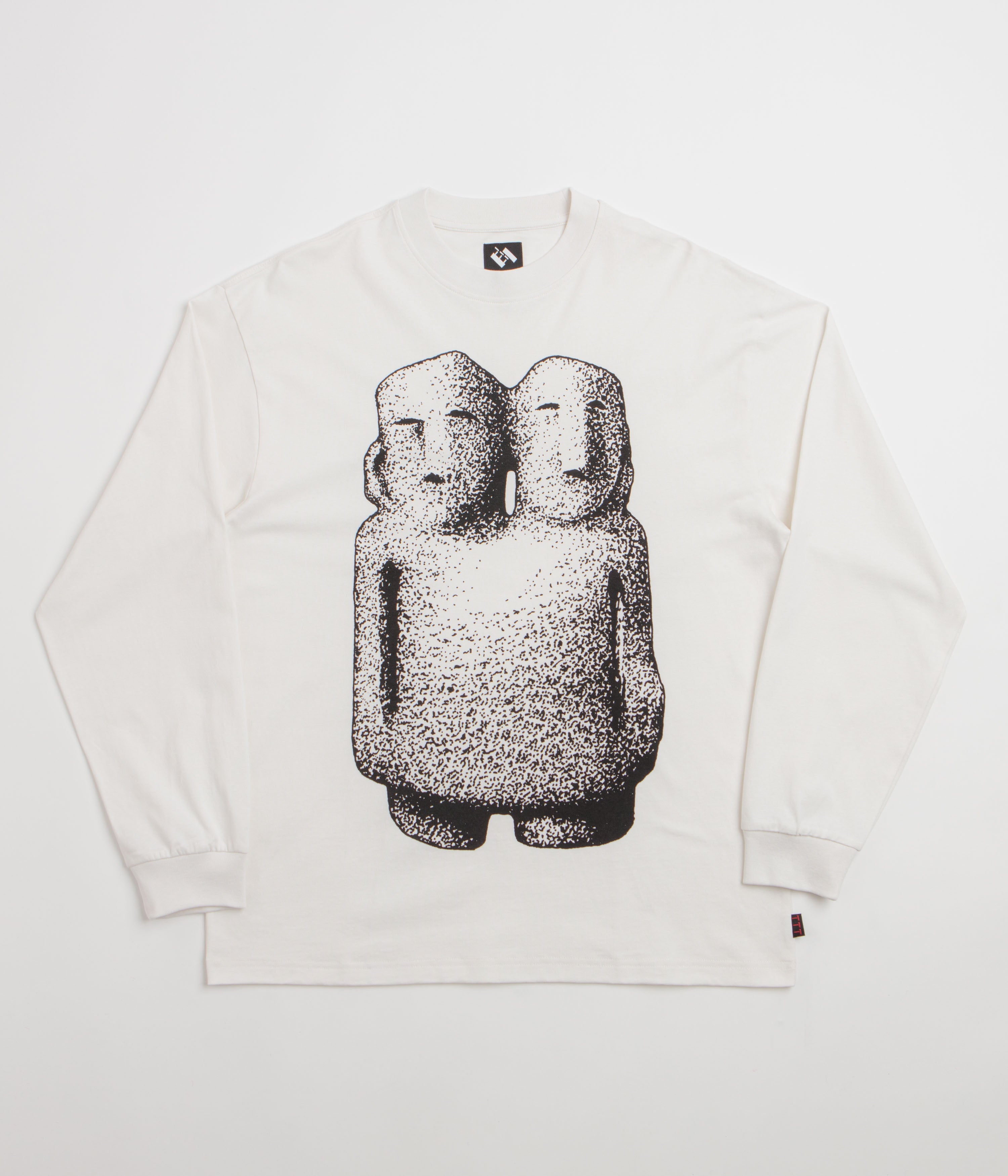 The Trilogy Tapes Double Headed Long Sleeve T-Shirt - White