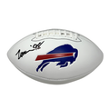 TJ Sanders Signed Buffalo Bills White Logo Football