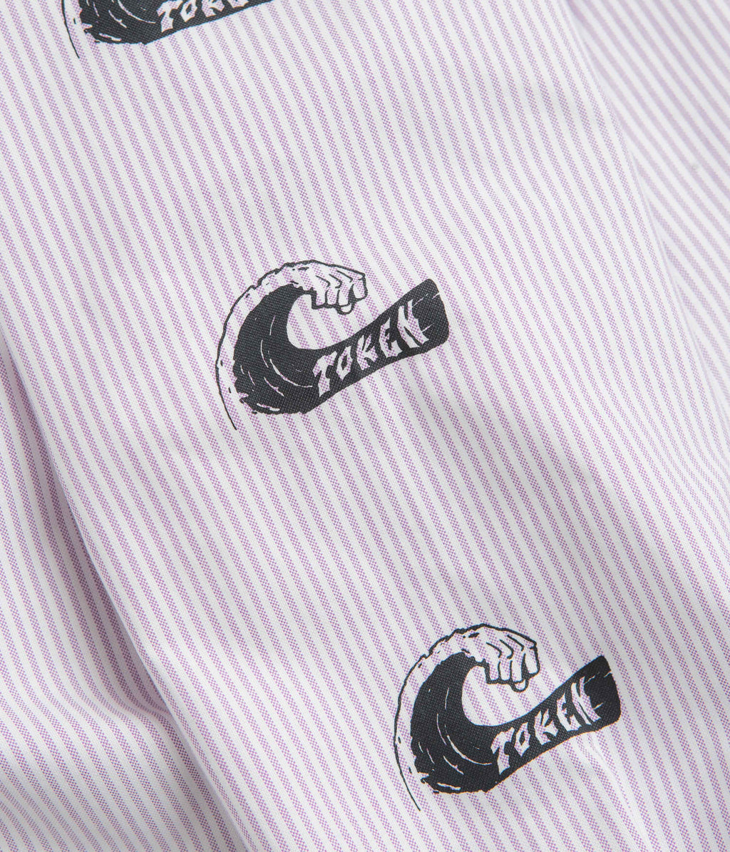 Token Tuff Stuff Shirt - Purple / White Striped