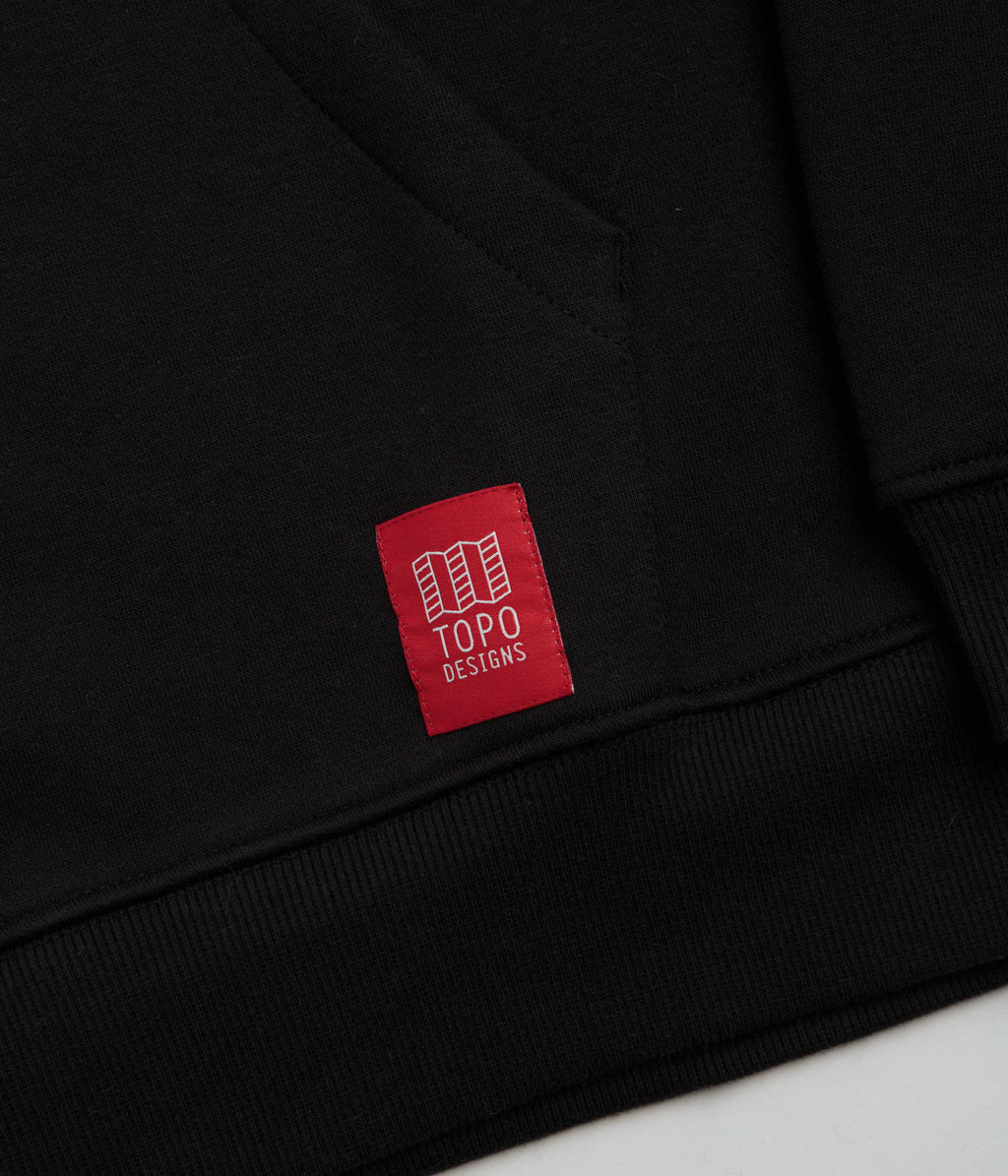 Topo Designs Alpine High Label Hoodie - Black