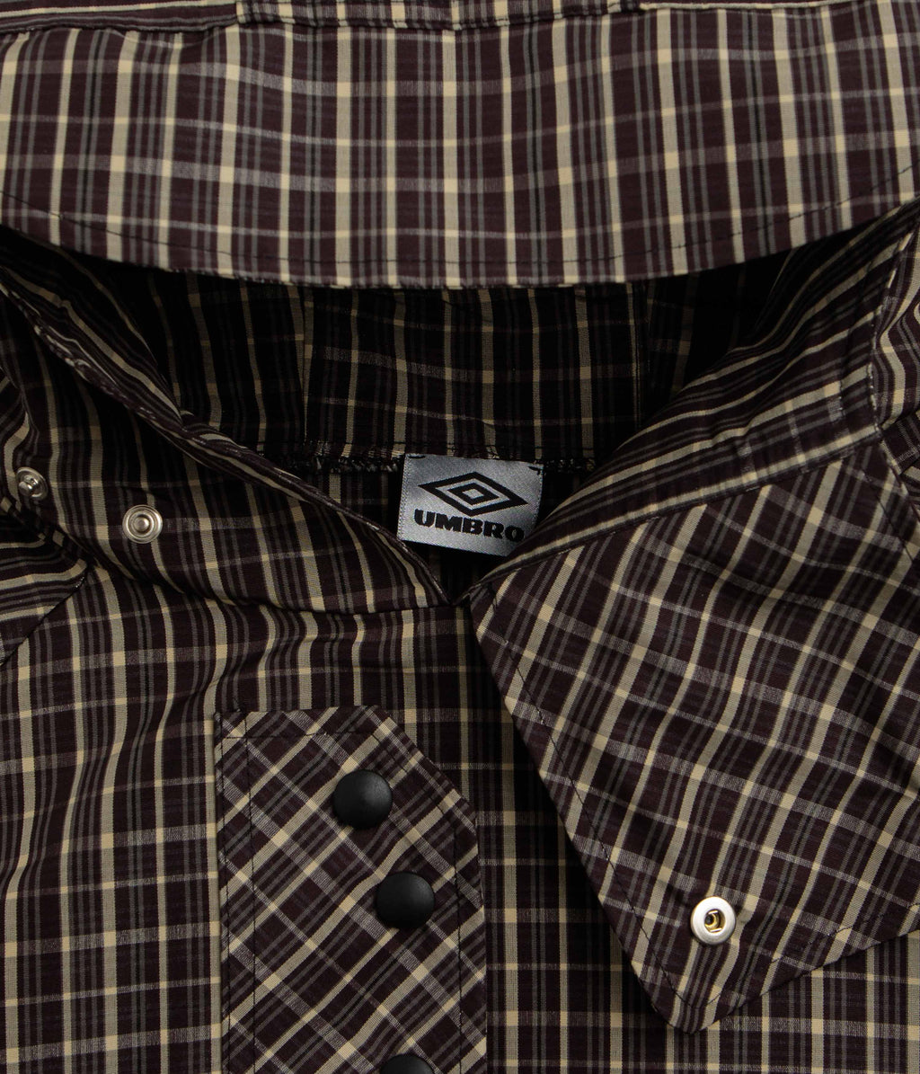 Umbro Check Smock Anorak - Beige / Dark Brown