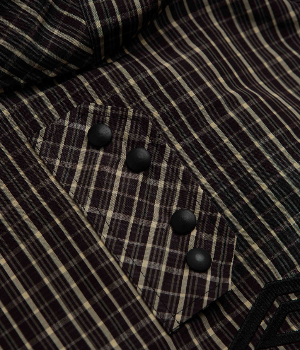 Umbro Check Smock Anorak - Beige / Dark Brown