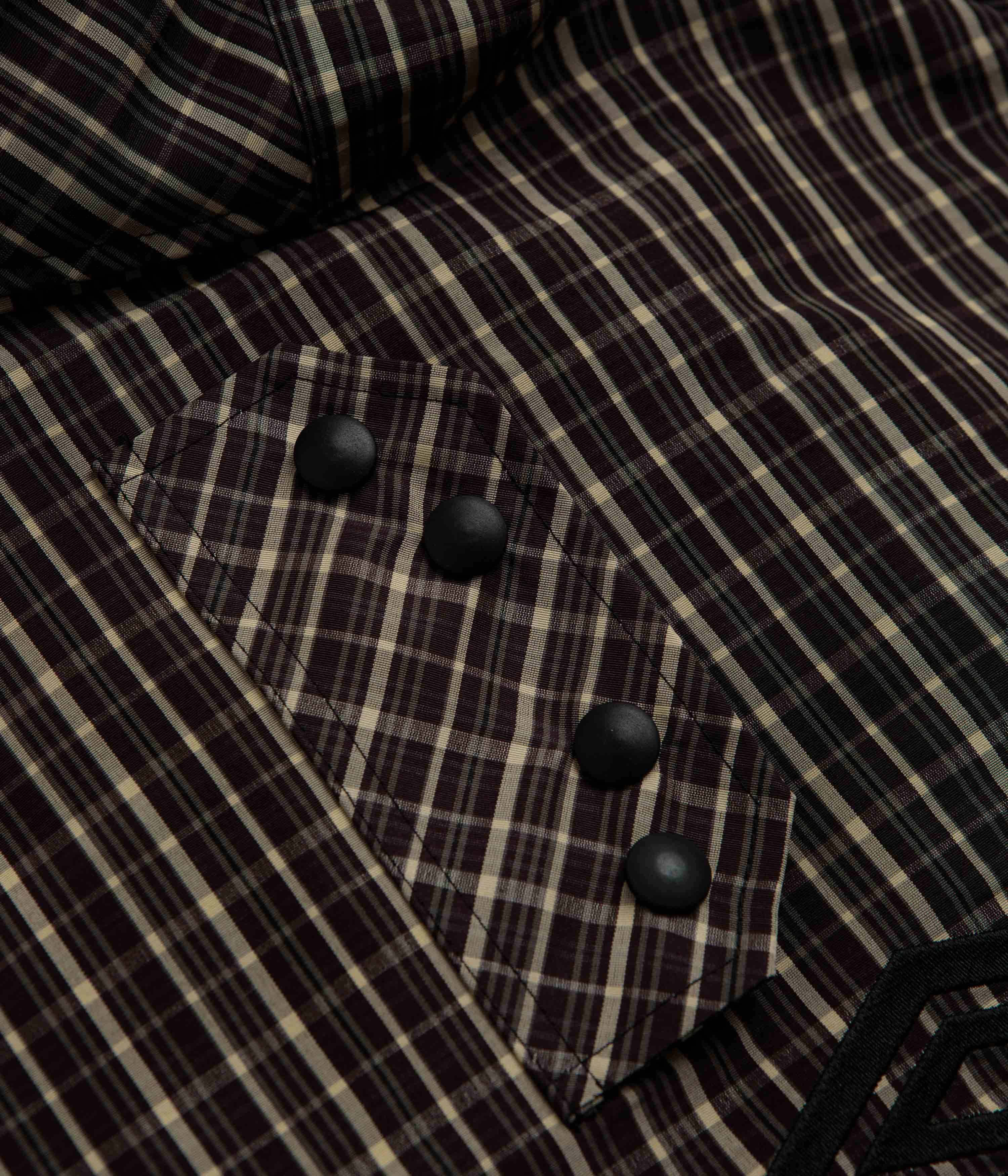 Umbro Check Smock Anorak - Beige / Dark Brown