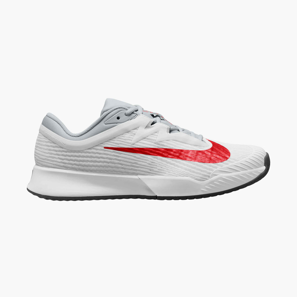 Nike Men's Vapor Pro 3 Hard Court Tennis Shoes in White/Lt Crimson-Pure Platinum