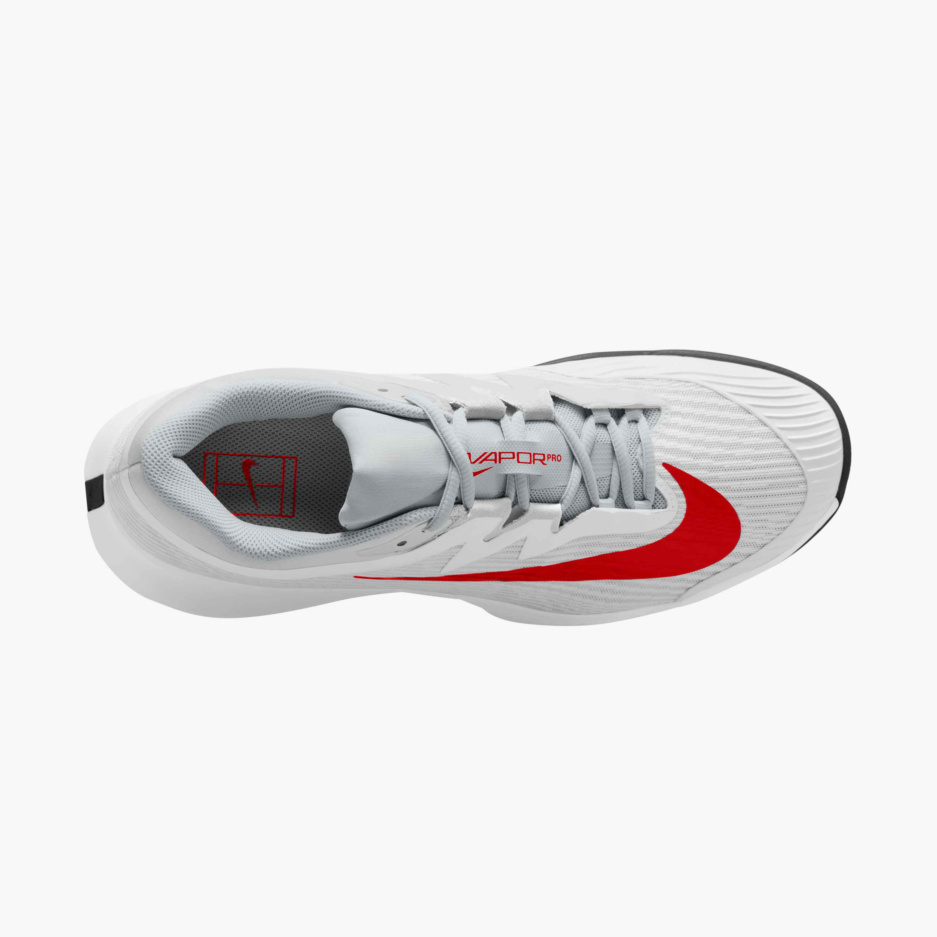 Nike Men's Vapor Pro 3 Hard Court Tennis Shoes in White/Lt Crimson-Pure Platinum