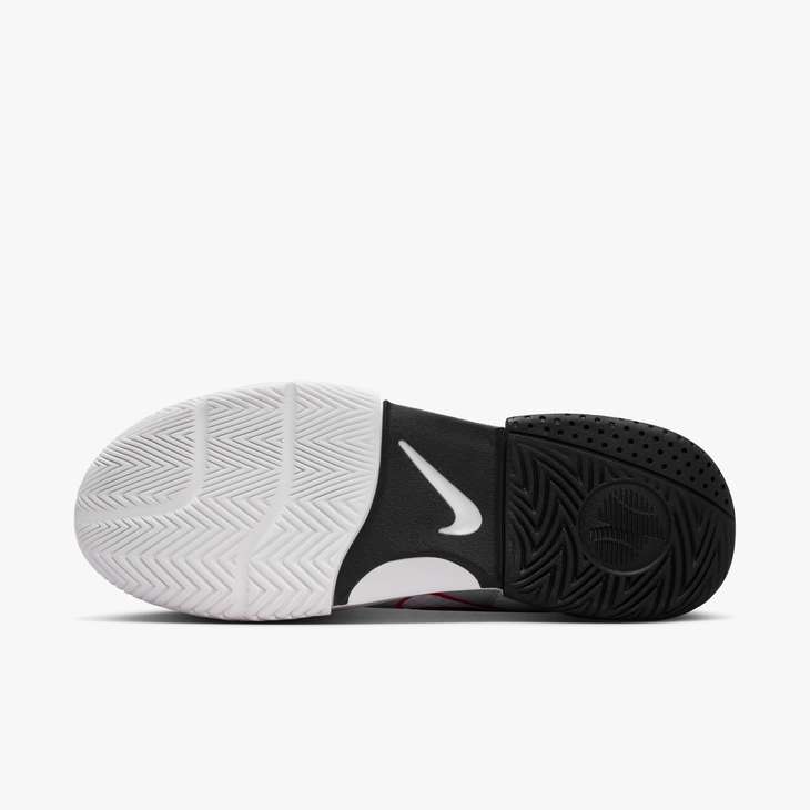 Nike Men's Court Lite 4 Tennis Shoes in White/Lt Crimson-Pure Platinum