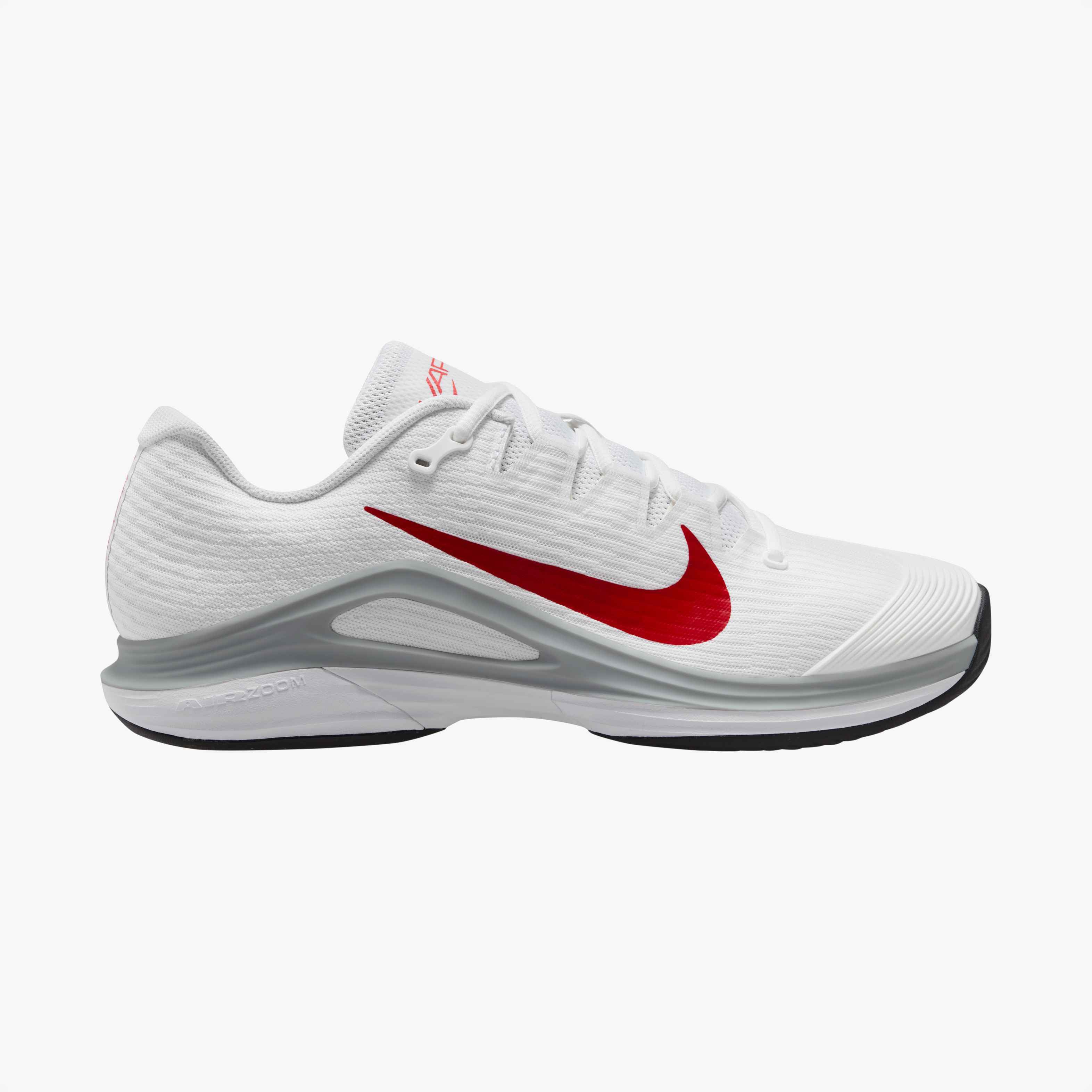 Nike Men's Vapor 12Hard Court Tennis Shoes in White/Lt Crimson-Pure Platinum