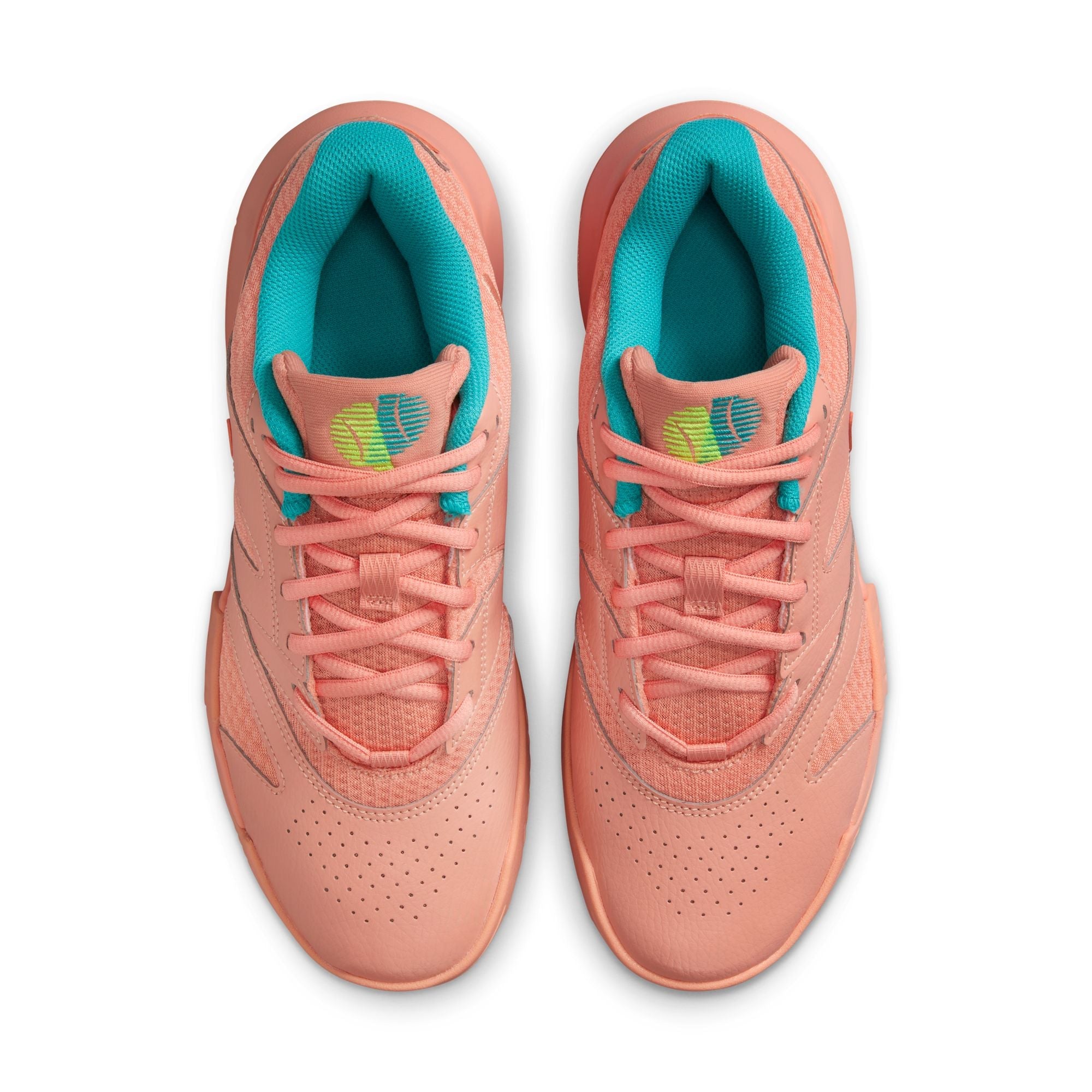 Nike Women's Court Lite 4 Hard Court Tennis Shoes in Apricot Agate/Volt-Dusty Cactus
