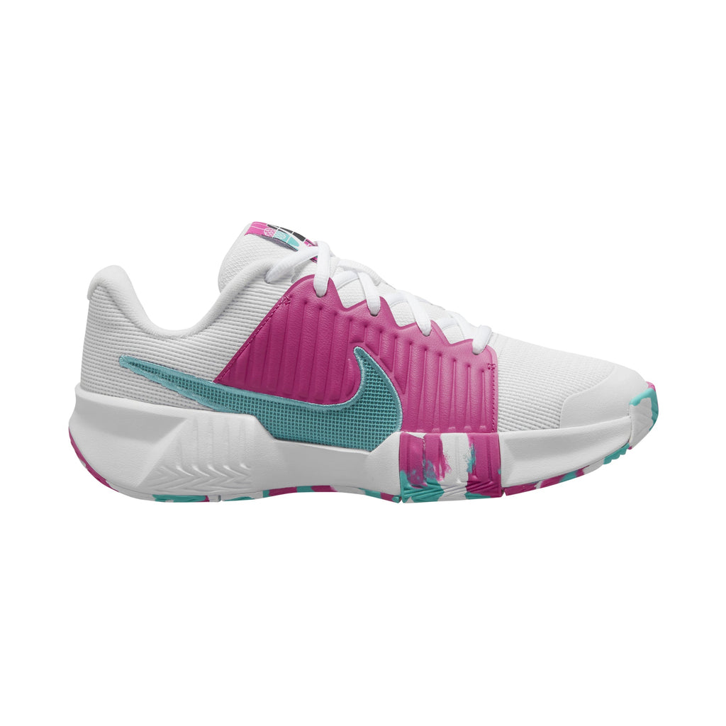 Nike Women's Zoom Challenge Pickleball Shoes in White/Retro-Alchemy Pink