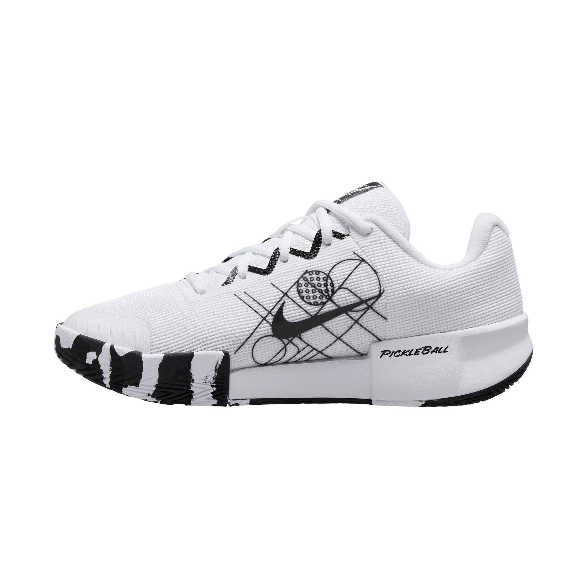 Nike Women's Zoom Challenge Pickleball Shoes in White/White-Black
