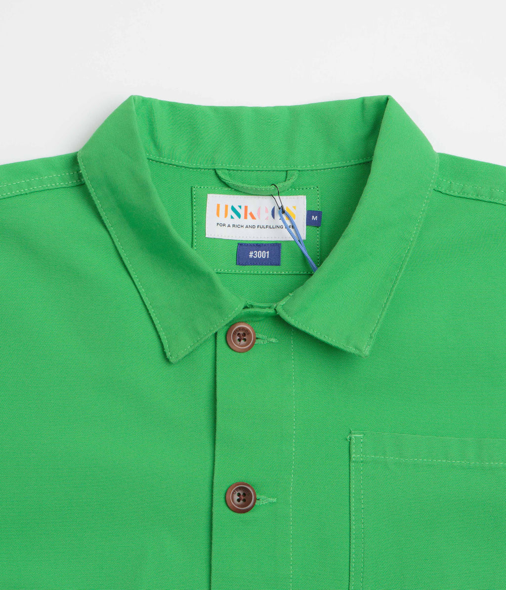Uskees 3001 Buttoned Overshirt - Tropical Green