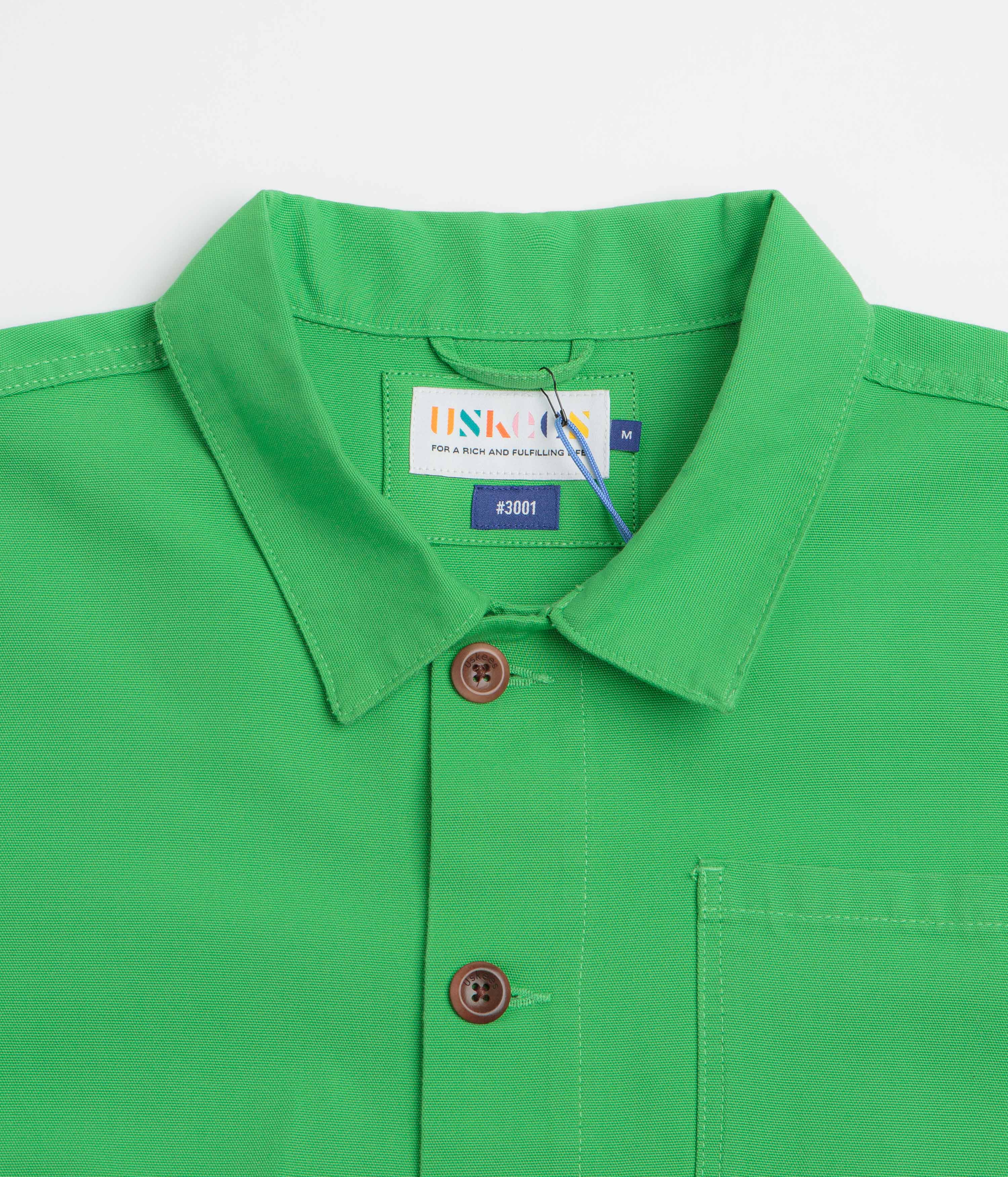 Uskees 3001 Buttoned Overshirt - Tropical Green
