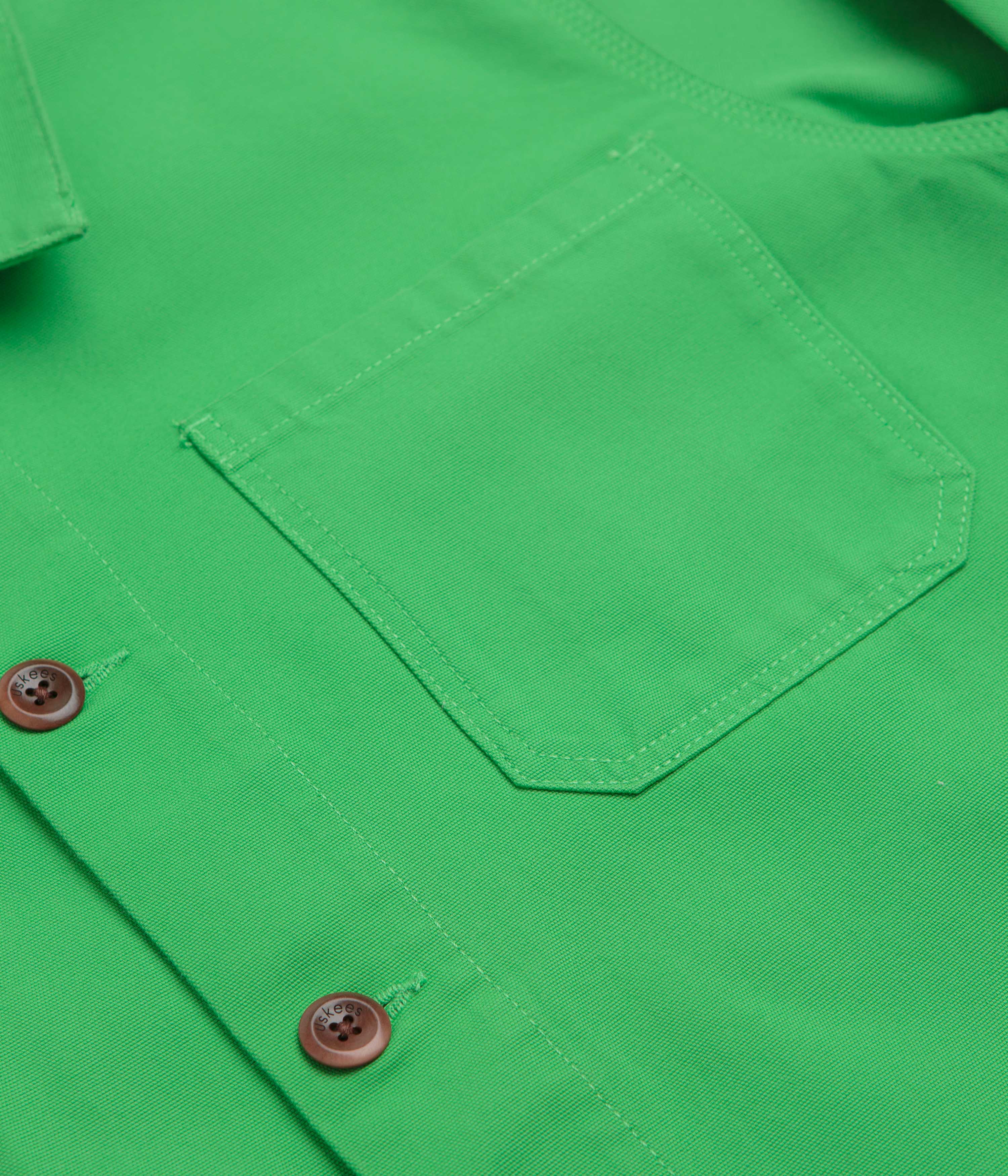 Uskees 3001 Buttoned Overshirt - Tropical Green