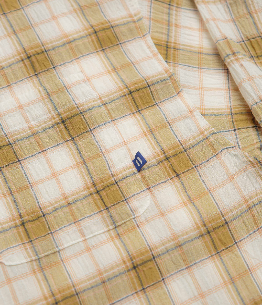 Uskees 6011 Timber Leah Seersucker Shirt - Sand Pebble Plaid