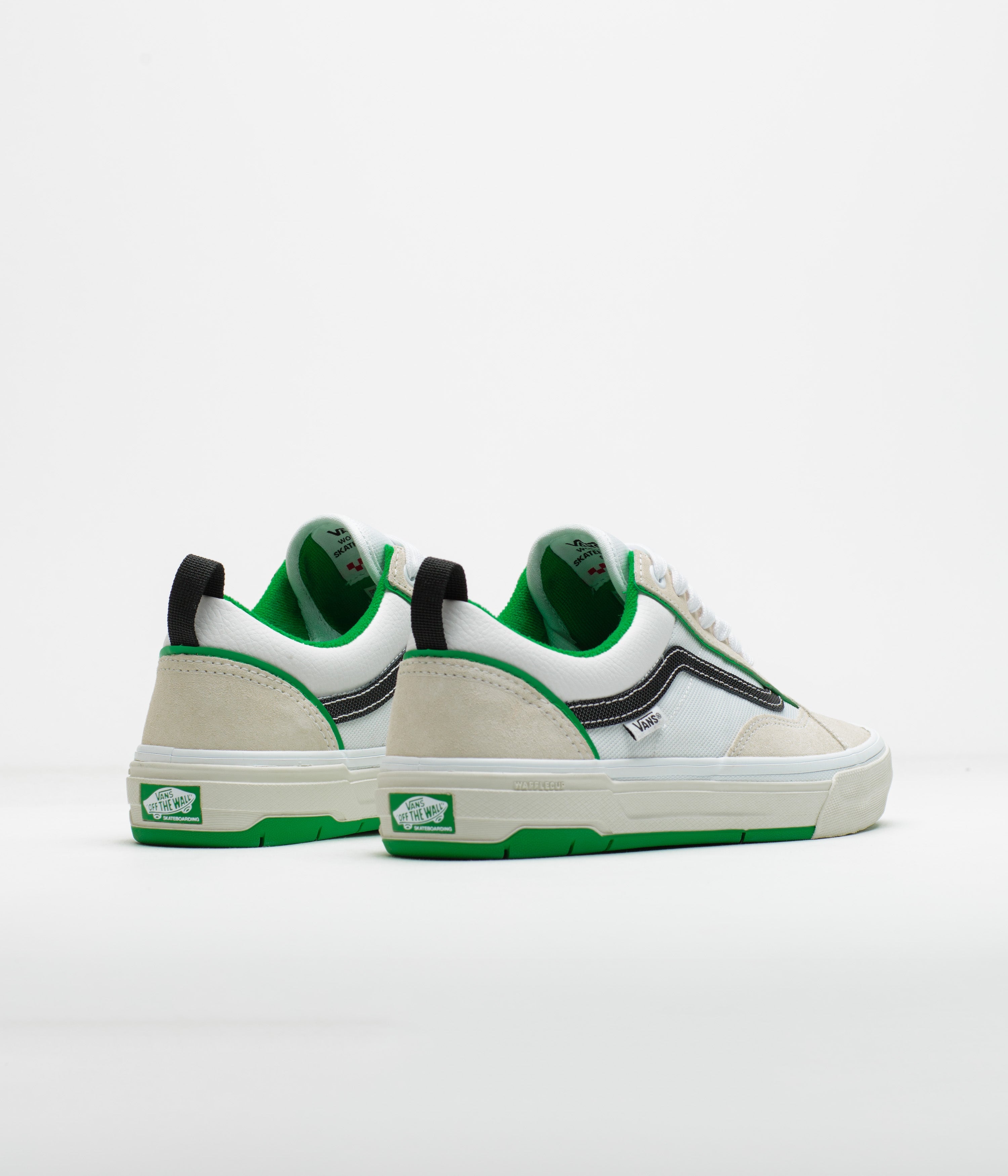 Vans Skate Old Skool Wafflecup Shoes - White / Green