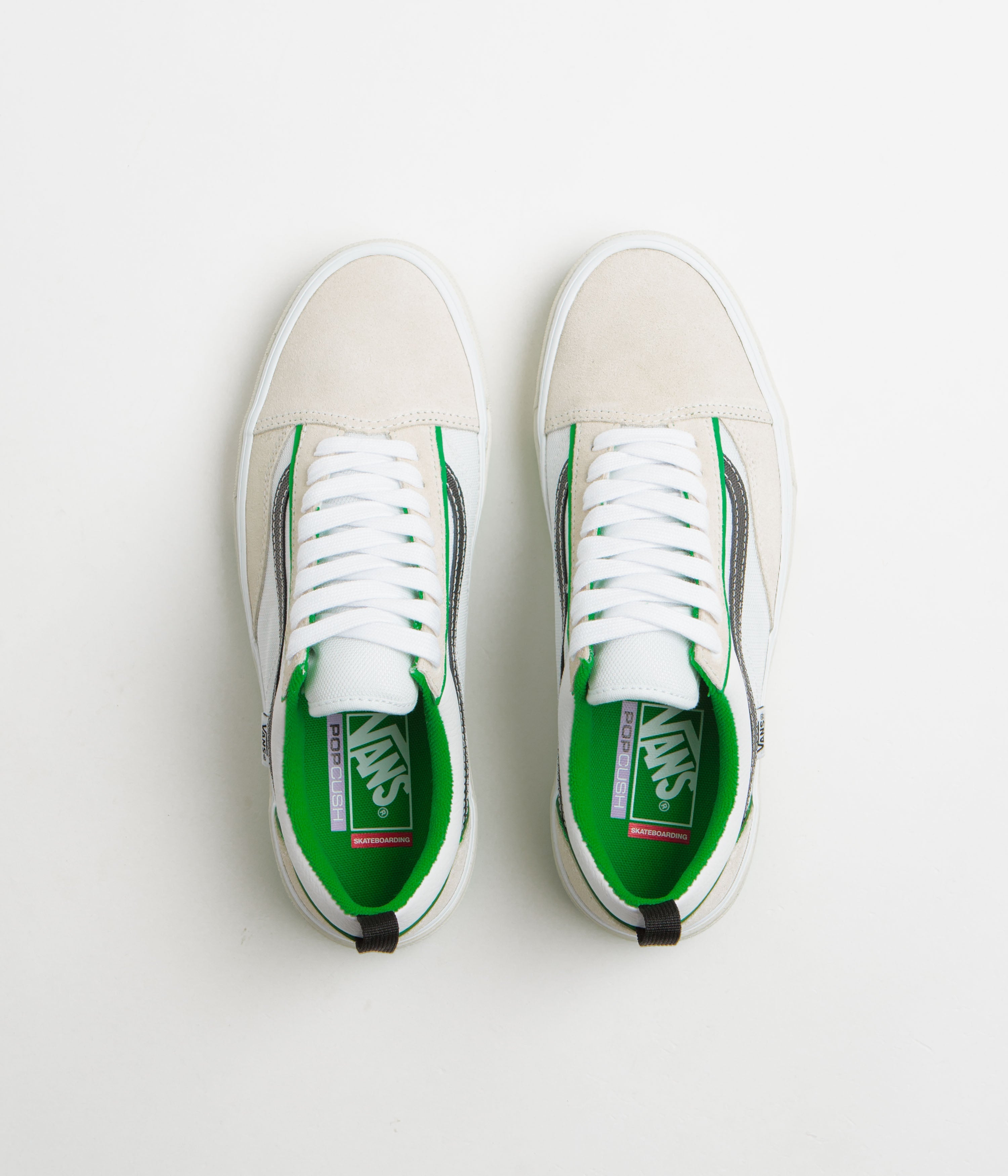 Vans Skate Old Skool Wafflecup Shoes - White / Green