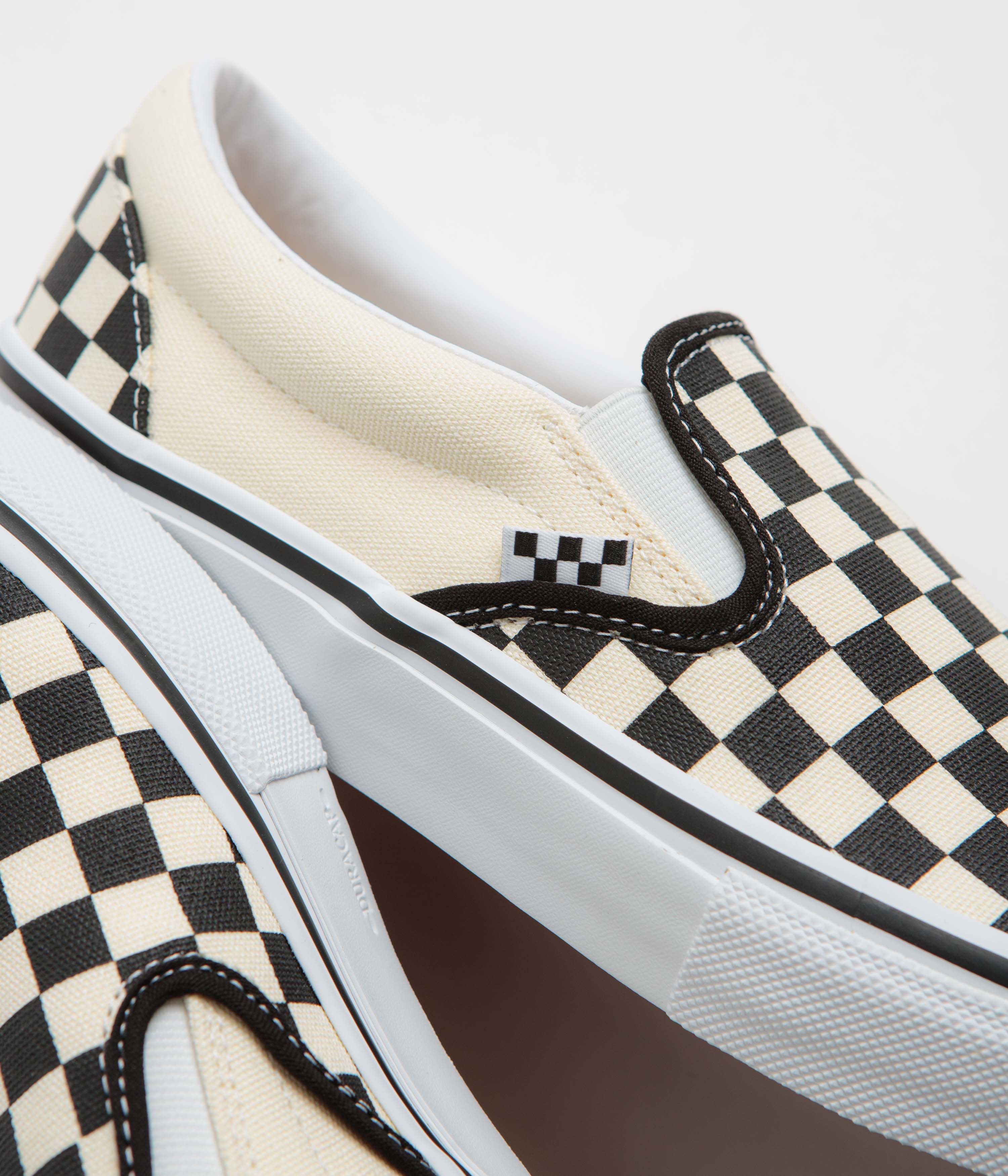Vans Skate Slip-On Shoes - (Checkerboard) Black / Off White
