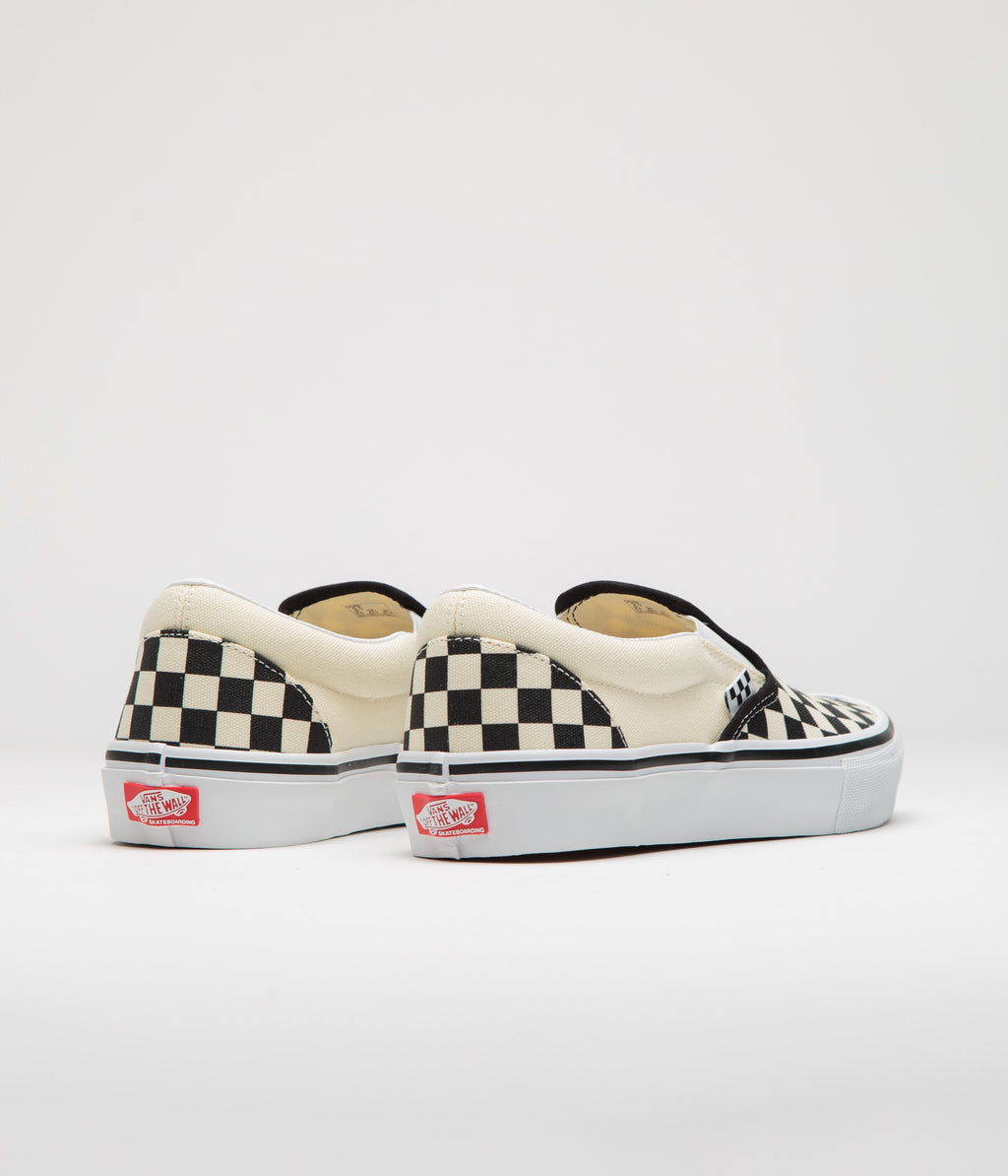 Vans Skate Slip-On Shoes - (Checkerboard) Black / Off White