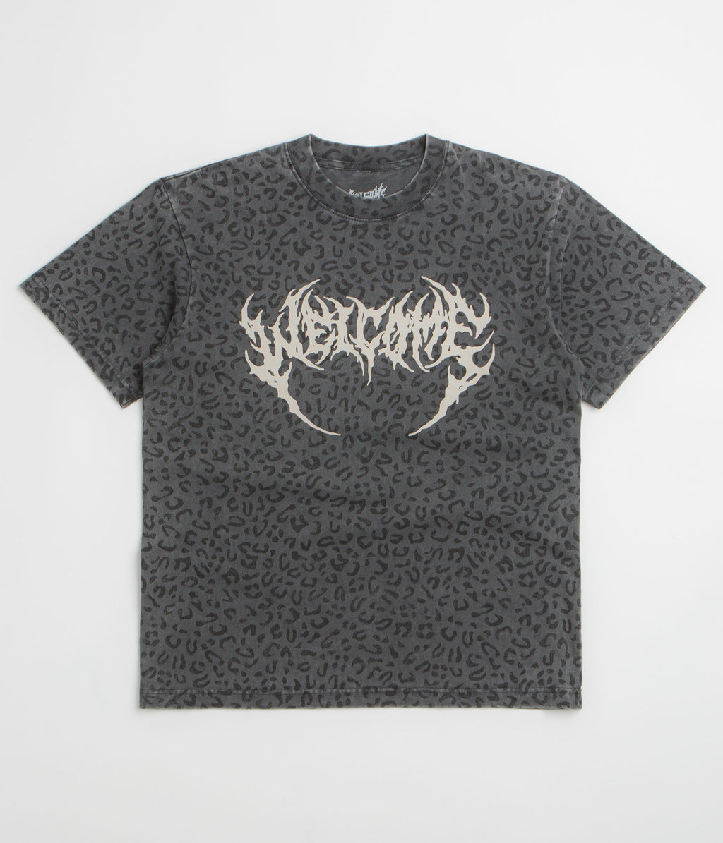 Welcome Fang T-Shirt - Vintage Black / Leopard
