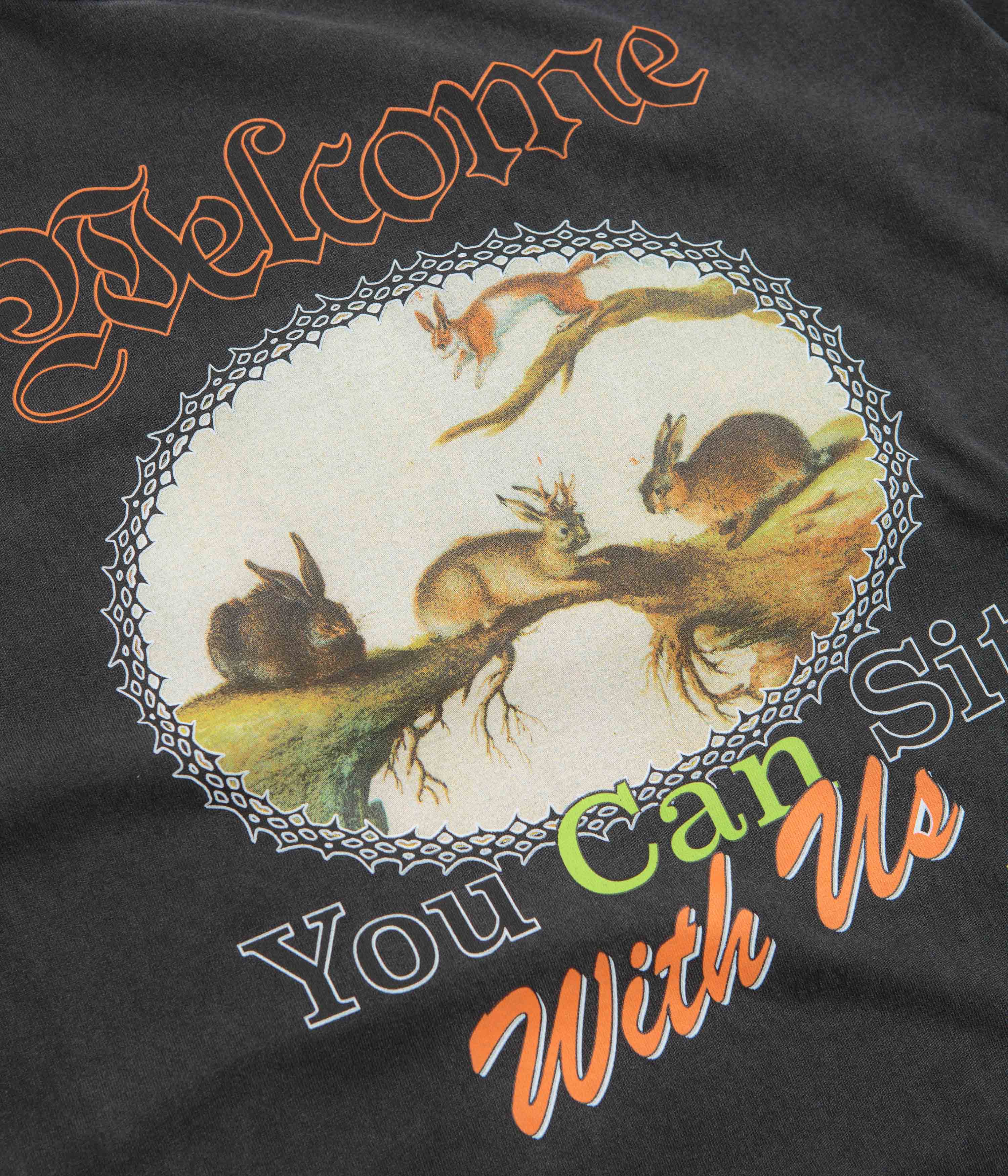 Welcome Friends T-Shirt - Vintage Black