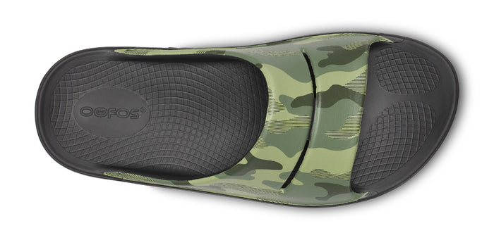 OOahh Sport Slide Sandal - Green Camo top view
