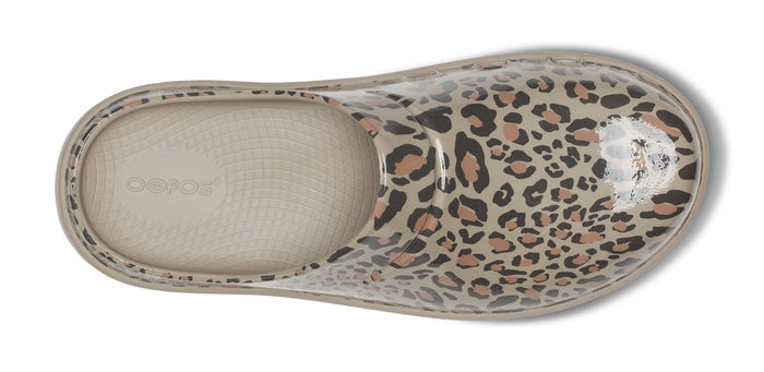 Women's OOcloog Limited Edition Clog - Nomad Leopard top view