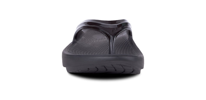 Women's OOlala Sandal - Black - OOFOS front view