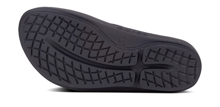 Women's OOlala Sandal - Black - OOFOS bottom view