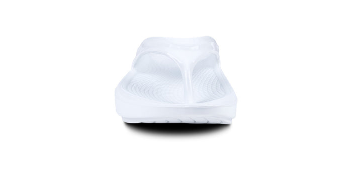 Women's OOlala Sandal - White - OOFOS front view
