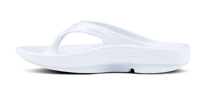 Women's OOlala Sandal - White - OOFOS medial view