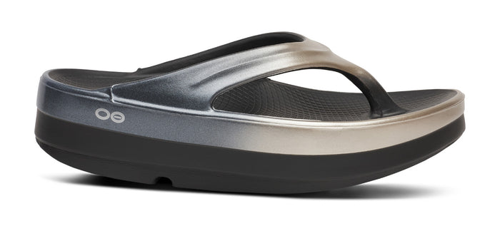 Women's OOmega OOlala Stacked Sandal - Latte Fade lateral view