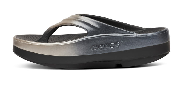 Women's OOmega OOlala Stacked Sandal - Latte Fade medial view