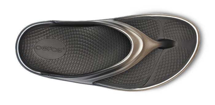 Women's OOmega OOlala Stacked Sandal - Latte Fade top view