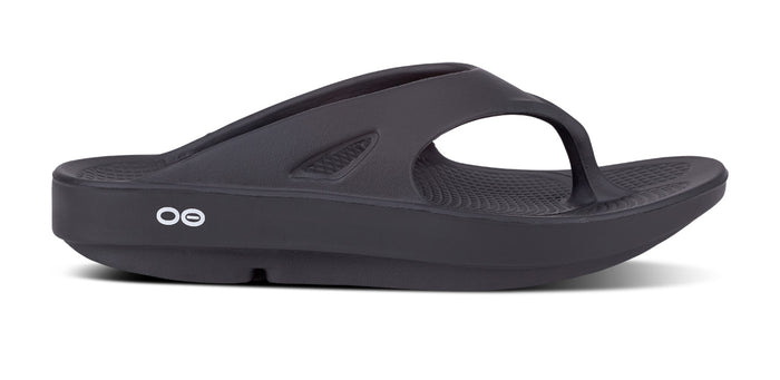 Women's OOriginal Sandal - Black - OOFOS lateral view