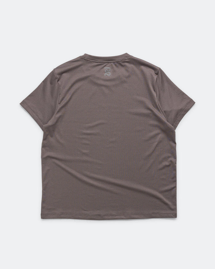 Womens Short Sleeve Micromesh Tee - Shadow